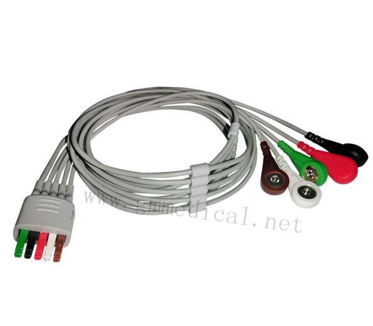 5-Lead Leadwires Utilizați cu MC087-5T pentru monitorul pacientului