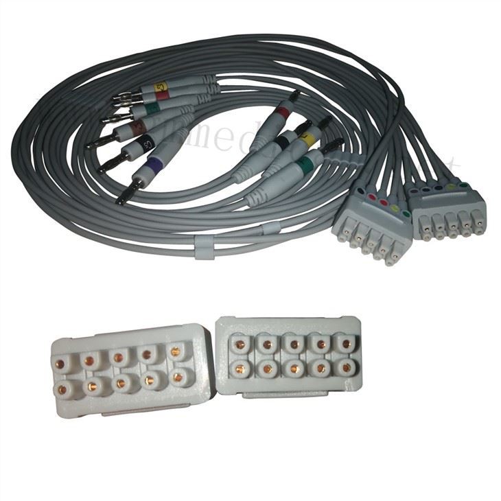 Compatibil cu GE MAC500 800 1200 1200ST 1600 Multi-Link Leadwire Set, Banana Ending, AHA.