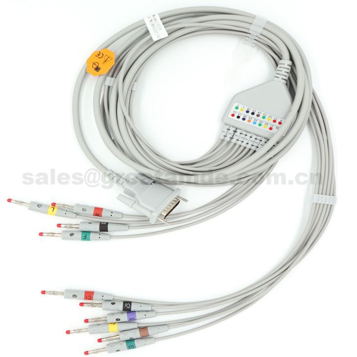 Compatibil cu Schiller AT-1 10 cablu electric EKG cu IEC Banana 4.0 Leadwires