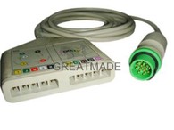 Compatoble Fukuda DS7300 link-multi-ul ECG portbagaj cablu, 10-plumb, IEC, rotund 12PIN, rezistor 20 K