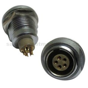 Mufă fixă metalică cu două piulițe (5 PIN)