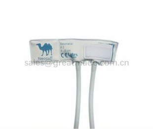 Neonat # 2 Manșetă de unică folosință, Circumferință braț 4-8cm, Alb albastru, Tub Dual